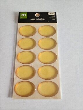 New MM Page Pebbles Oval Ex Large Scrapbooking Embellishments Card Retired #25